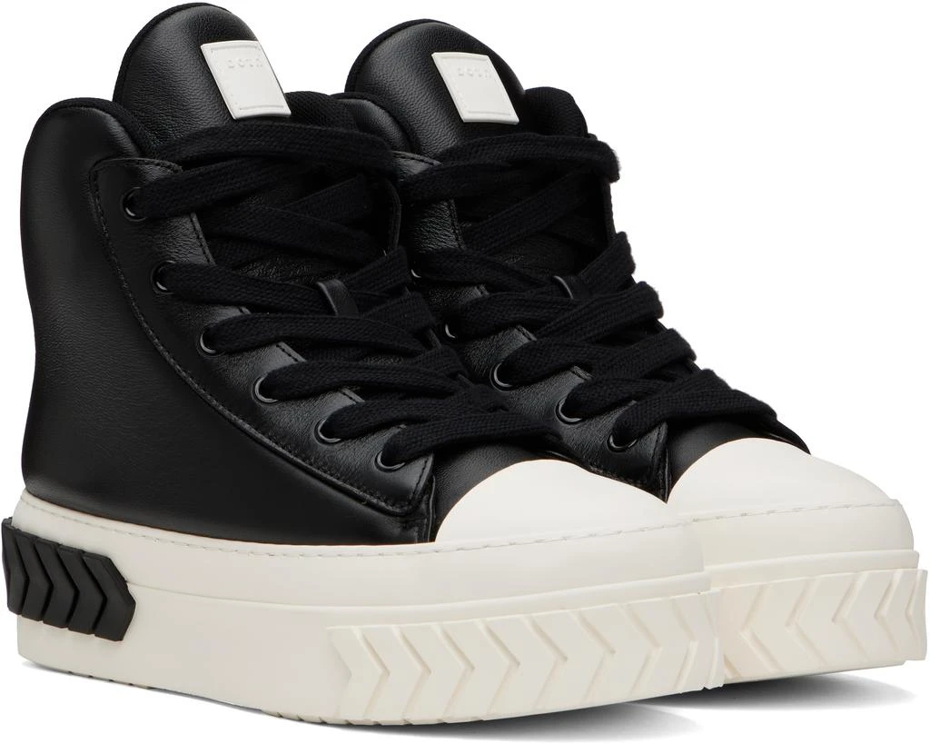 BOTH Black Tyres Platform Hi-Top Padded Sneakers 4