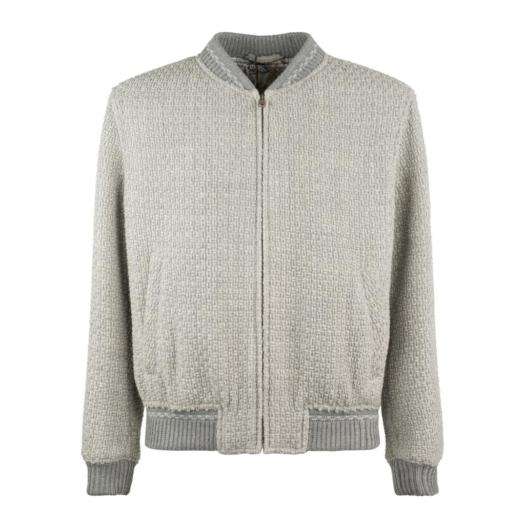 ETRO Etro Gray Wool Bomber Jacket