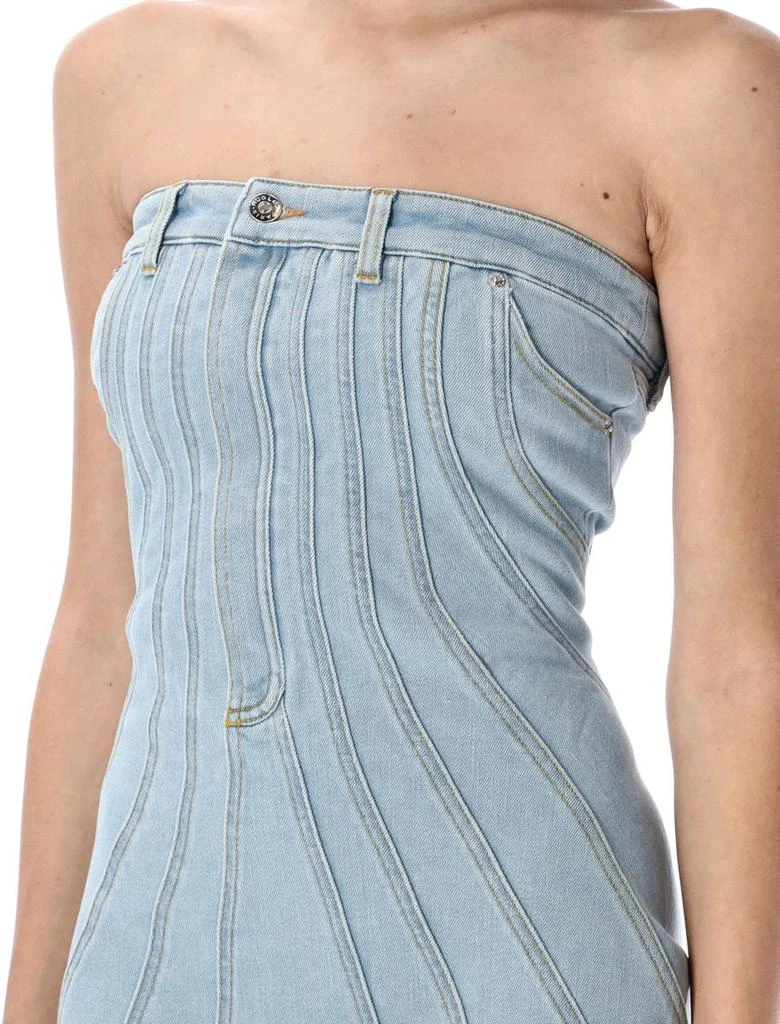 Mugler Mugler Spiral Denim Bustier Dress 3