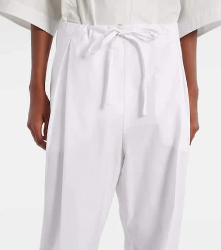 Khaite Trenton cotton poplin wide-leg pants 4
