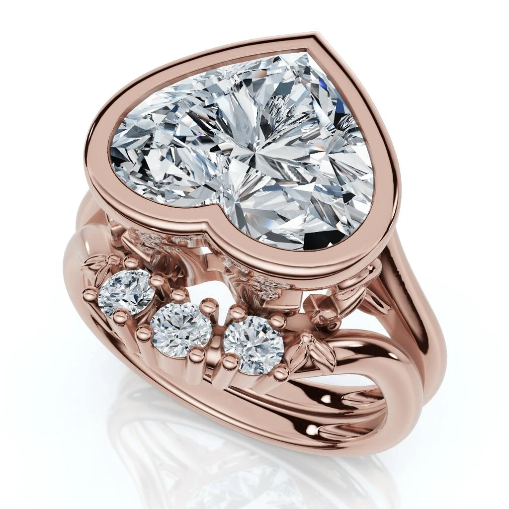 Pompeii3 Diamond Engagement Wedding Ring Set 4