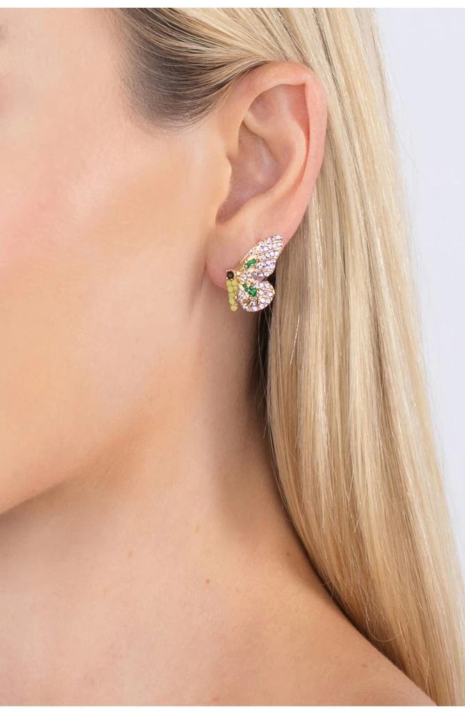EYE CANDY LOS ANGELES Flutter Pave Crystal Butterfly Earrings 2