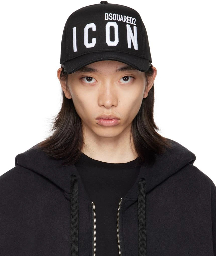 DSQUARED2 Black Be Icon Baseball Cap 1