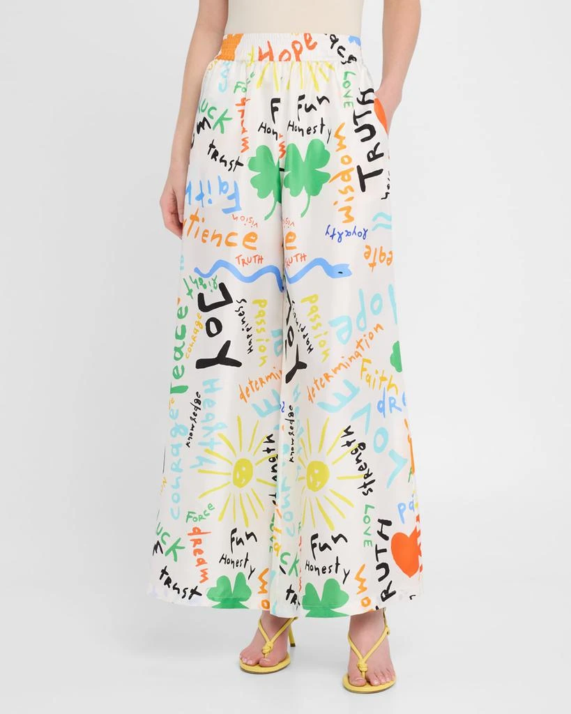 Rianna + Nina Kakanias Printed Fyori Silk Pants 4