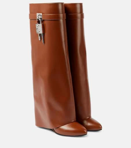 Givenchy Shark Lock leather knee-high boots 1