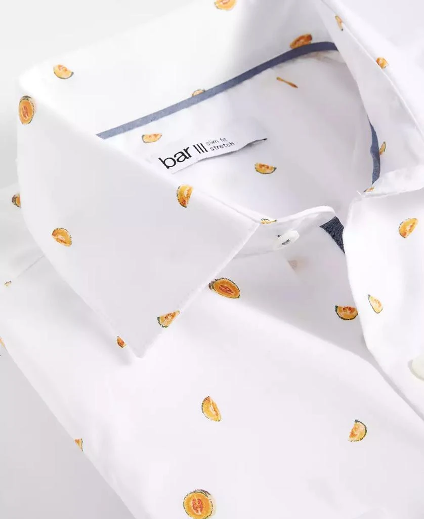 Bar III Men's Slim-Fit Melon-Print Dress Shirt, Created for Macy's 5