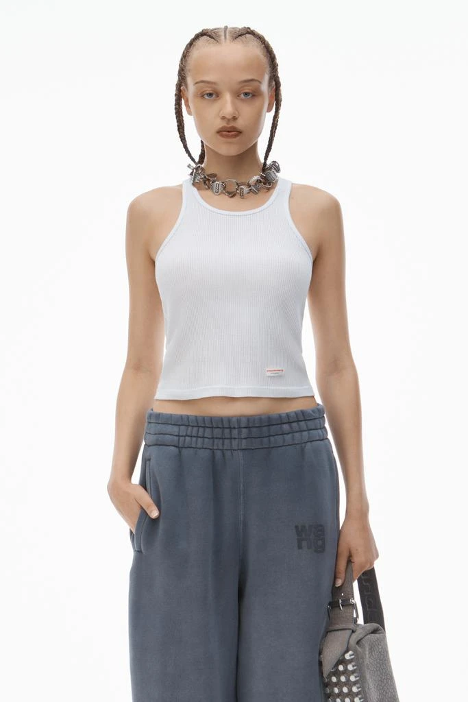 Alexander Wang puff logo sweatpant in structured terry 6