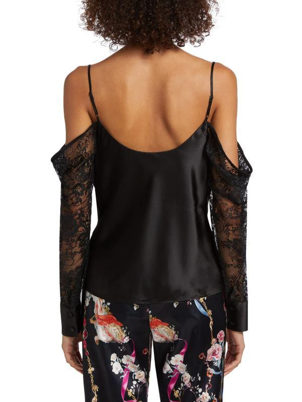 L'Agence Zion Silk-Lace Off-The-Shoulder Top 2