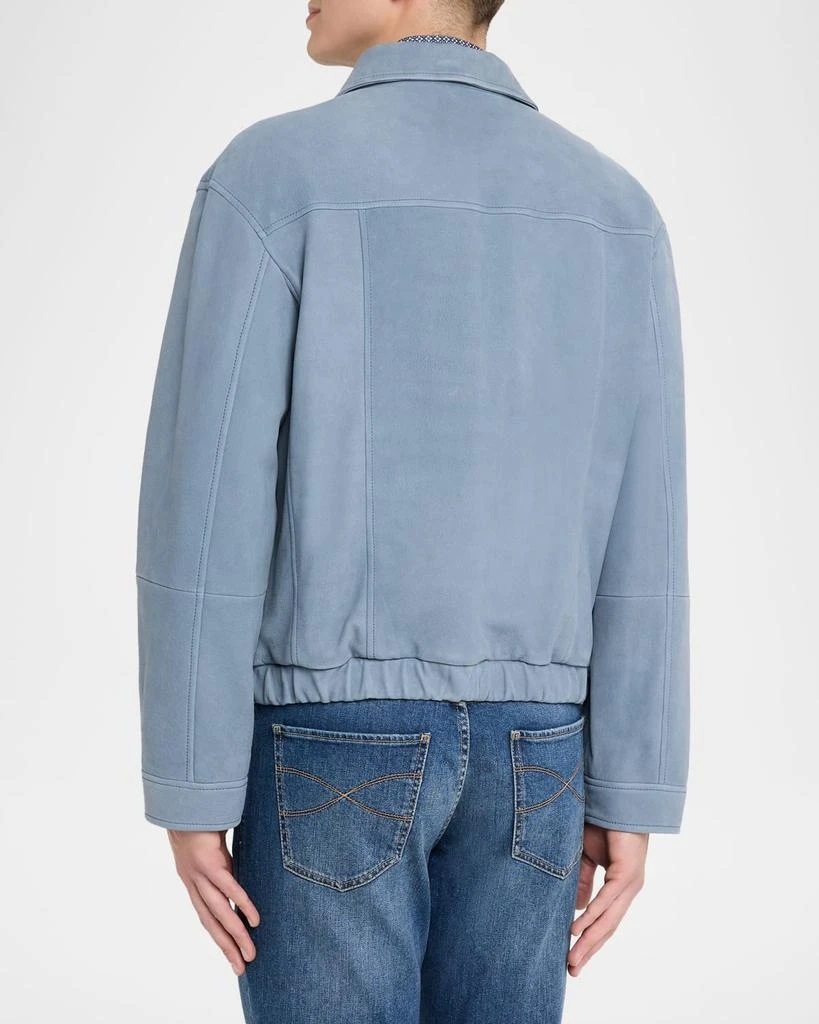 Brunello Cucinelli Men
s Nubuck Leather Shirt Jacket 3