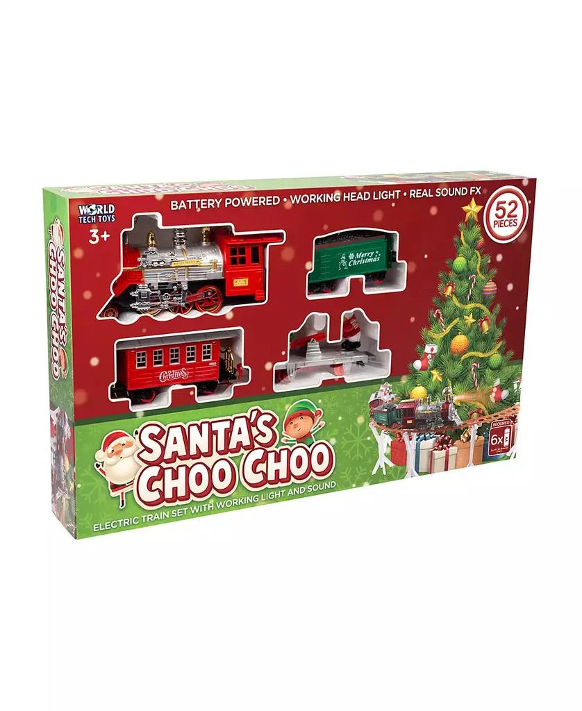 World Tech Toys Santa's Choo Choo 44 Piece Battery Powered Train Set with Working Light Sound 7