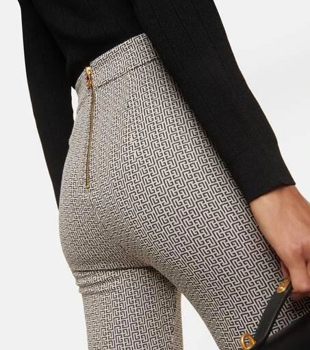 Balmain Monogram jacquard flared pants 6