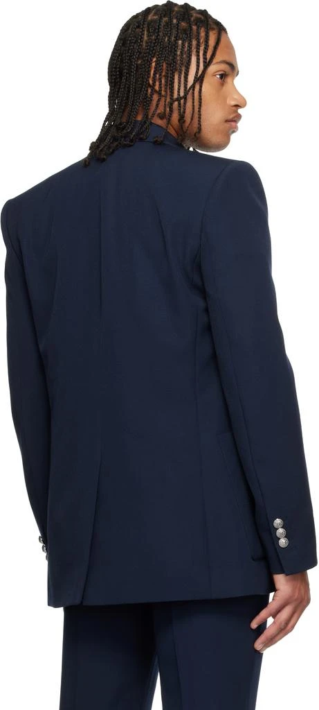 Balmain Navy Grain de Poudre Blazer 3