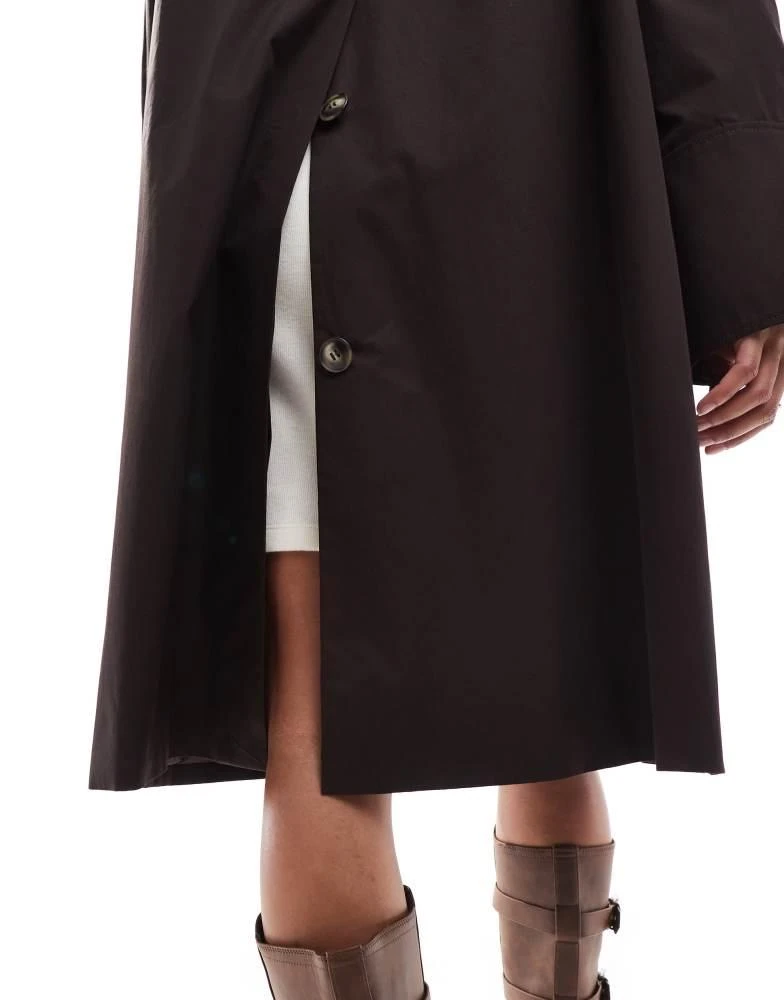 & Other Stories & Other Stories sleek trench coat in brown 3