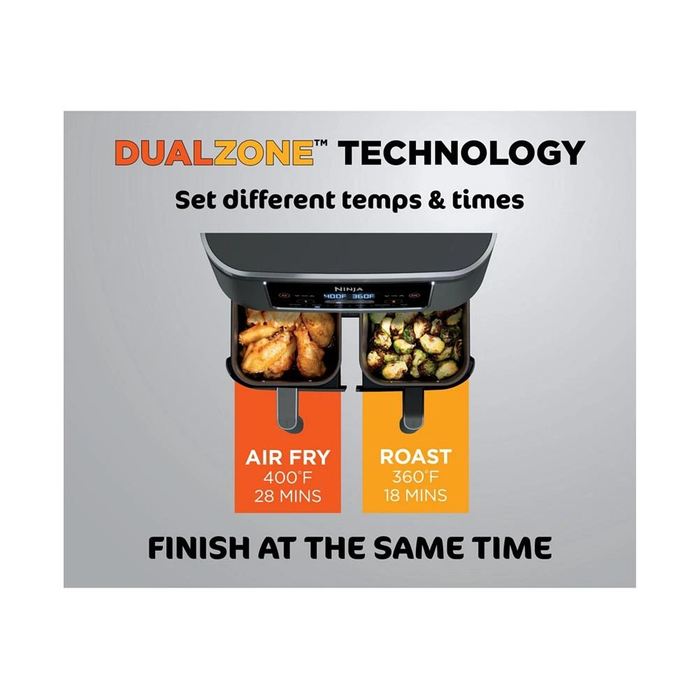 Ninja Foodi® DZ201 6-in-1 8 Qt. 2-Basket Air Fryer with DualZone™ Technology 5