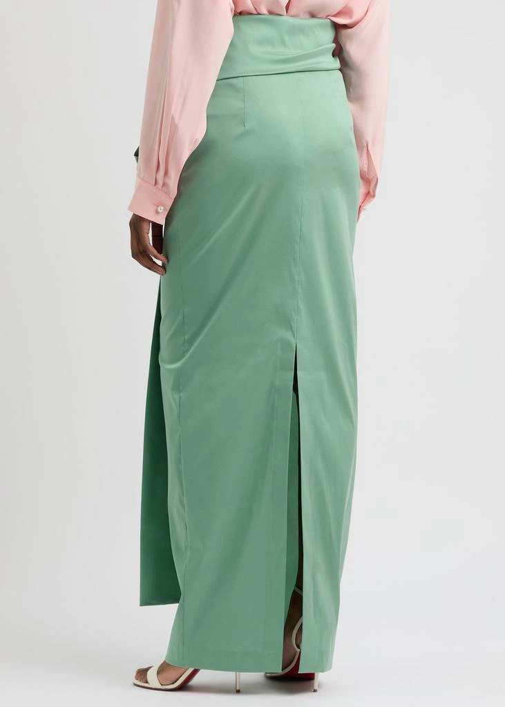 Bernadette Bernard bow-embellished taffeta maxi skirt 3