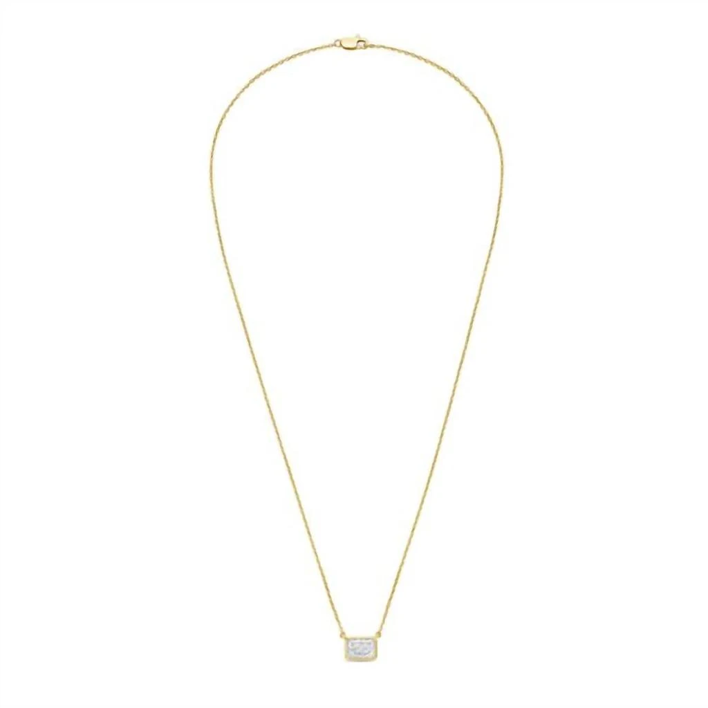 Diana M Jewels Diana M Jewels - Women
s 1 Carat Lab-grown Diamond Radiant Bezel Necklace - Delicate 2