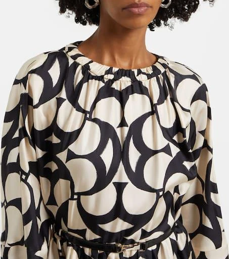 Max Mara Nina silk twill maxi dress 4