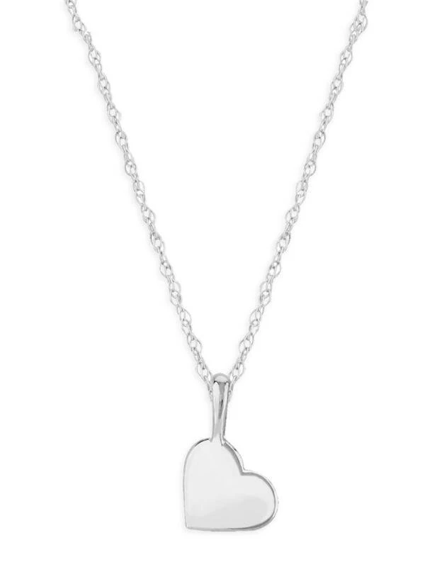 Saks Fifth Avenue Kid's 14K White Gold Heart Pendant Necklace 1