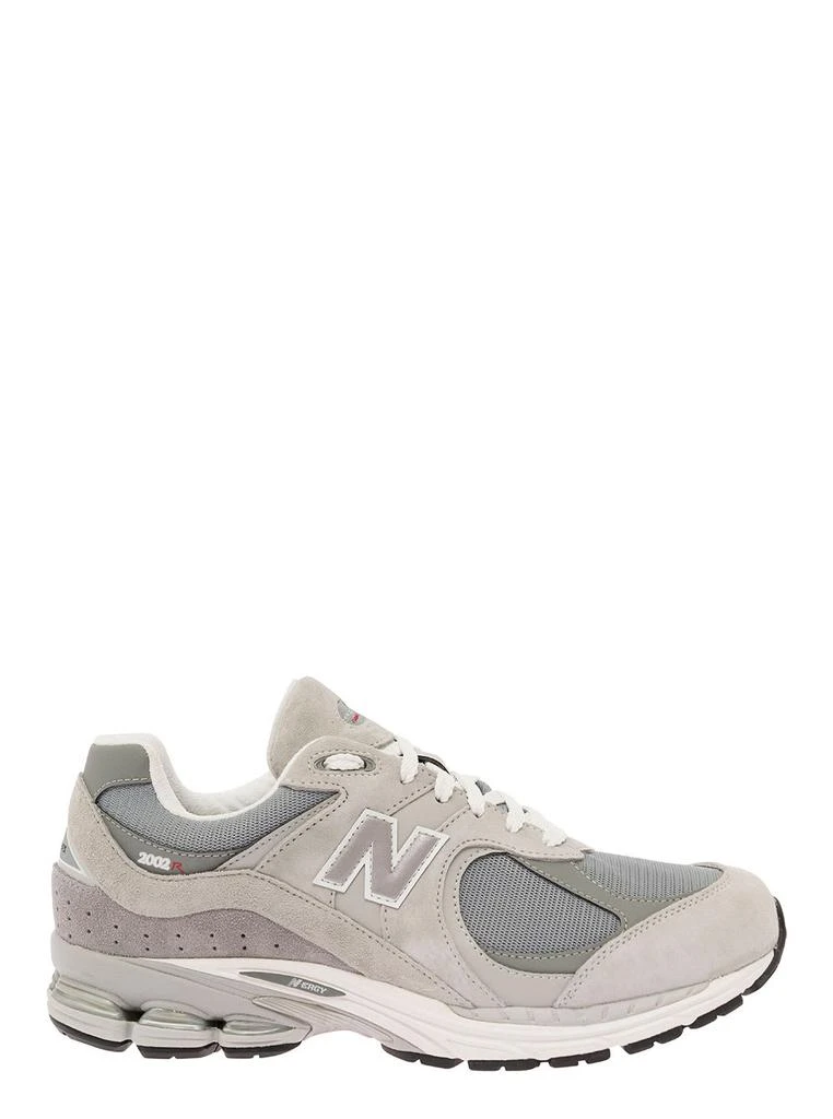 New Balance 2002r Grey Low Top Sneakers With Logo Patch In Suede Leather Man 1