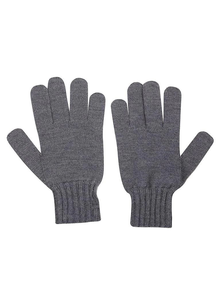 Off-White Off-White Logo Embroidered Ribbed Gloves 2