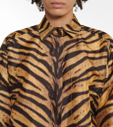 Salvatore Ferragamo Tiger-print silk shirt 4