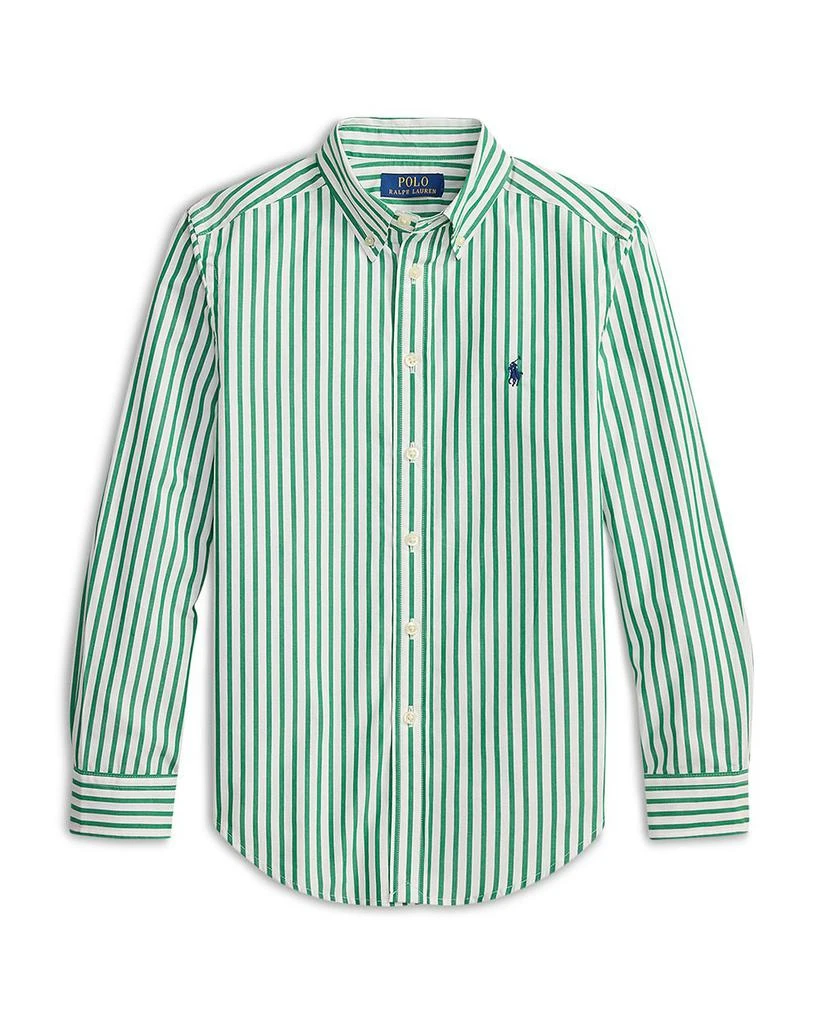 Ralph Lauren Boys' Striped Cotton Poplin Shirt - Big Kid, Little Kid 1