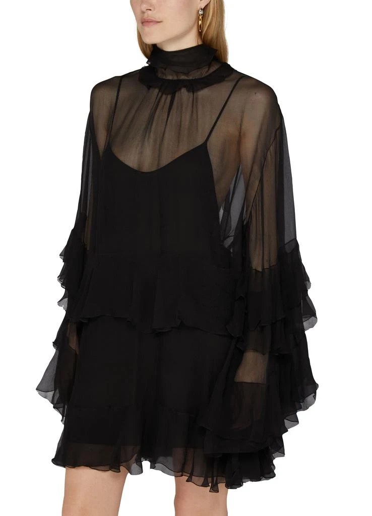 Chloé Ruched chiffon mini dress 4