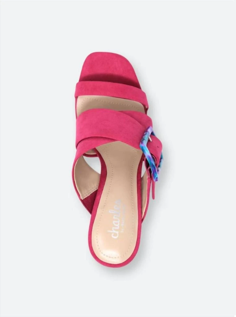 Charles David Gleam Block Heel In Magenta 2