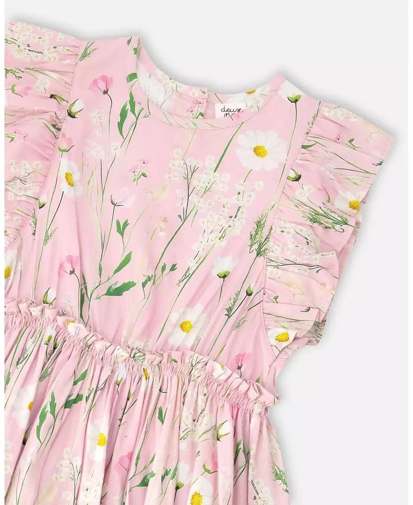 Deux par Deux Big Girls Viscose Dress Printed Flowers 6