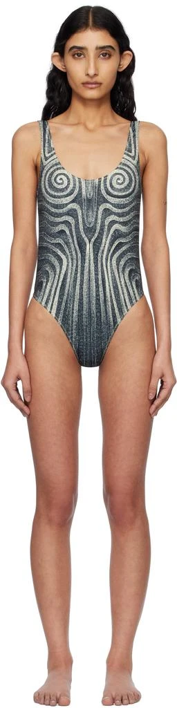 Jean Paul Gaultier Black 'The Spirale' Swimsuit 1
