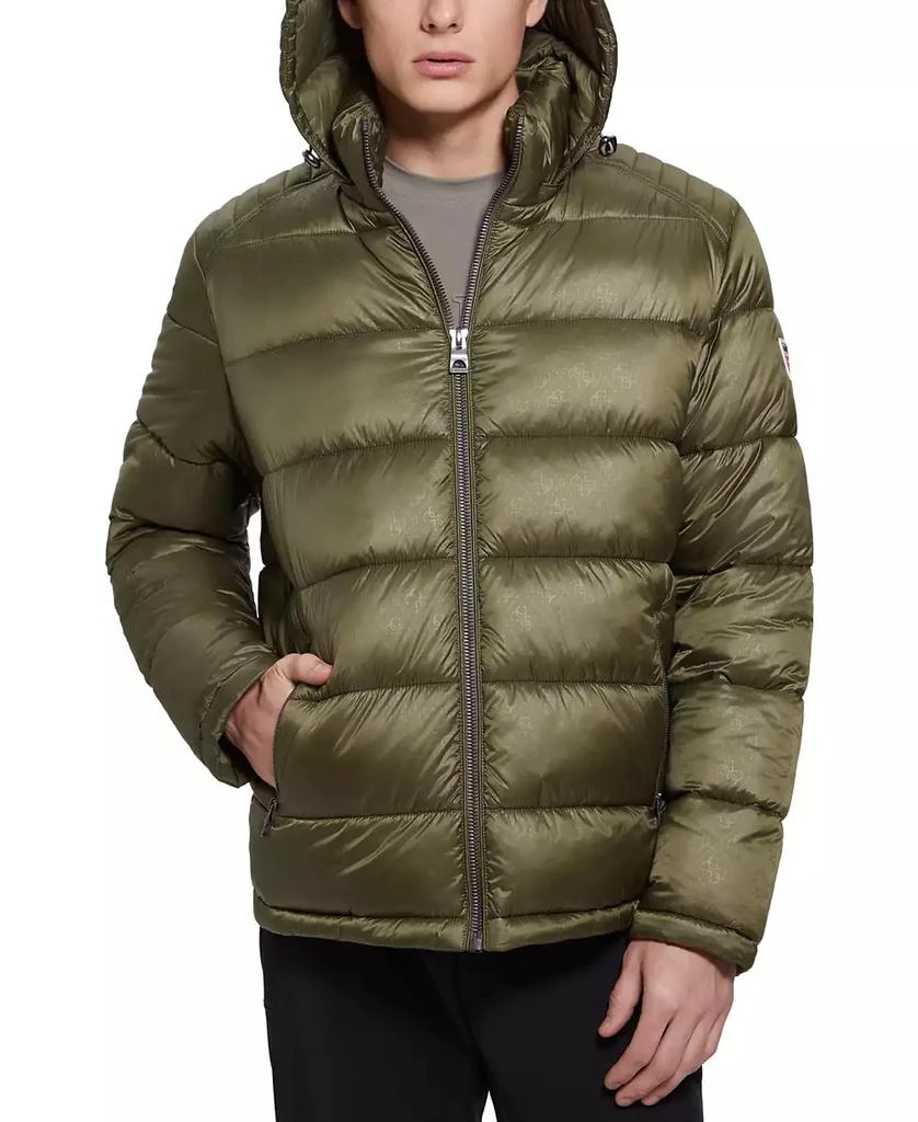GUESS Men's Adam Puffer Jacket with Removable Hood 1