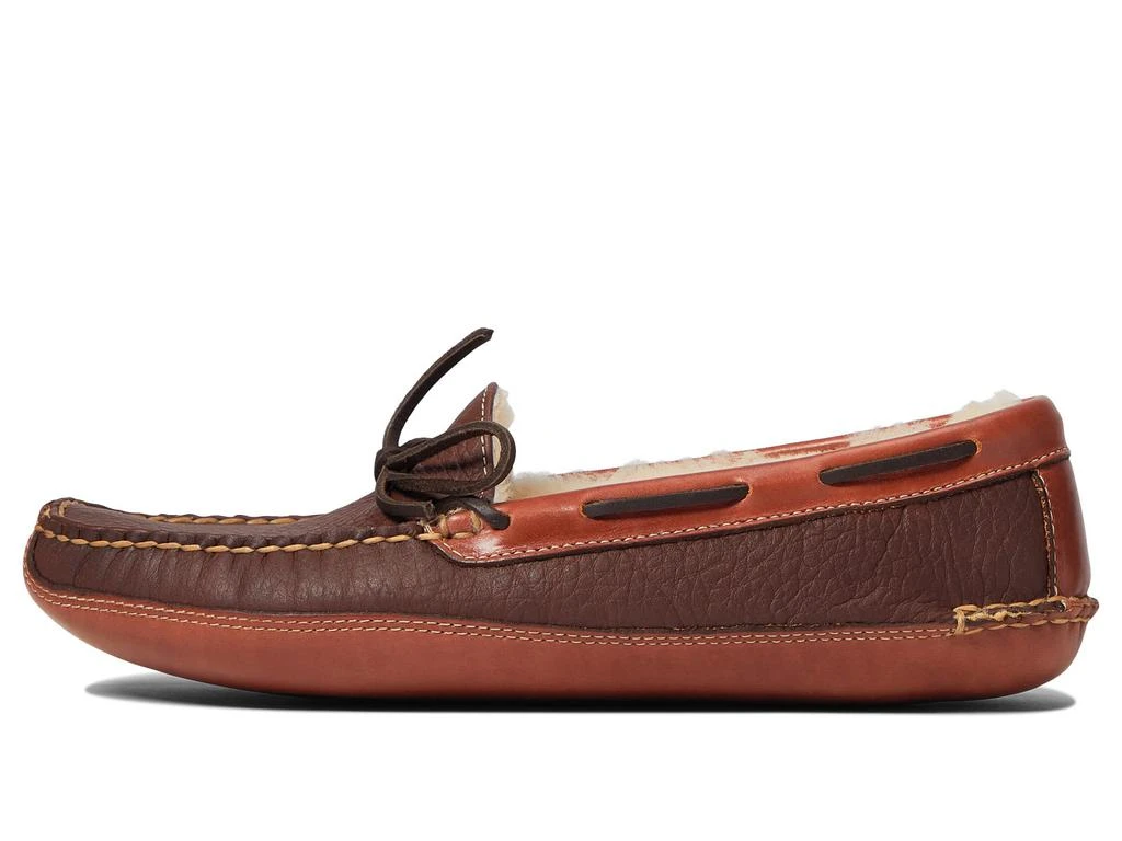 L.L.BEAN Bison Double Sole Slipper Shearling Lined 4