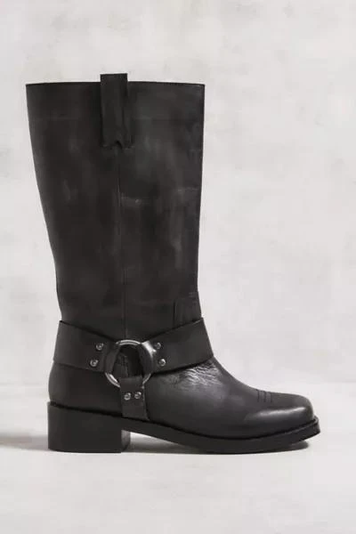 Urban Outfitters UO Black Leather Motocross Harness Boot 4