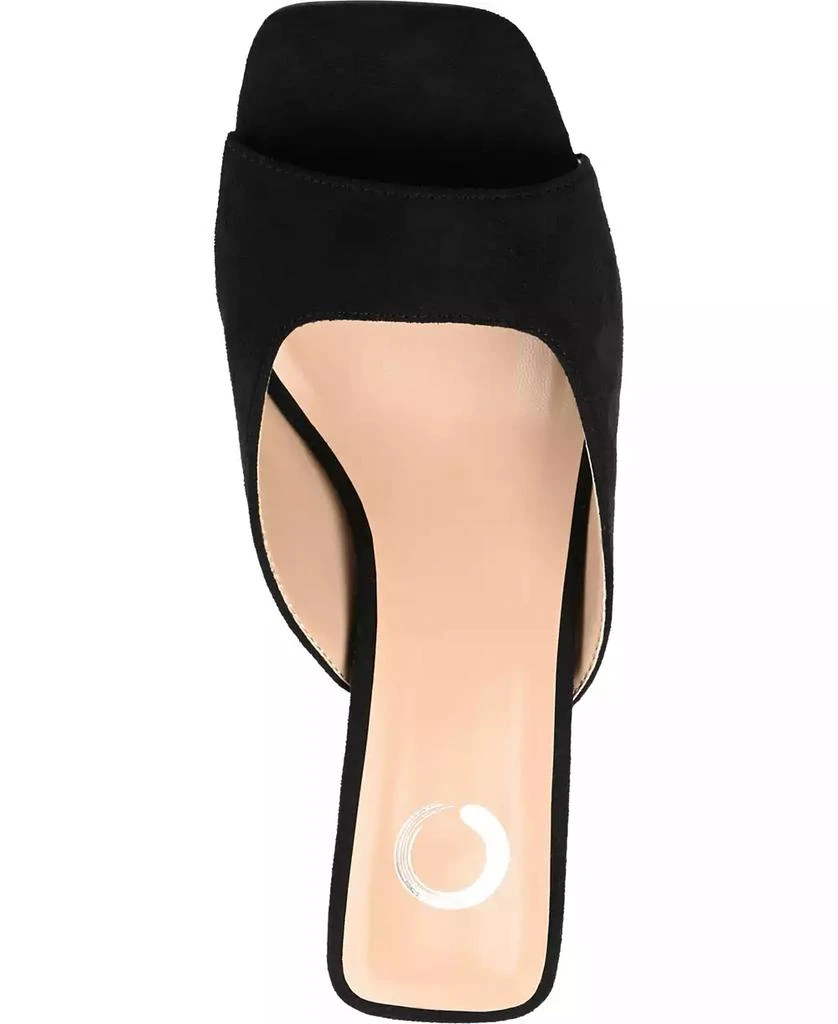 Journee Collection Women's Larna Square Toe Slip On Kitten Heels 4