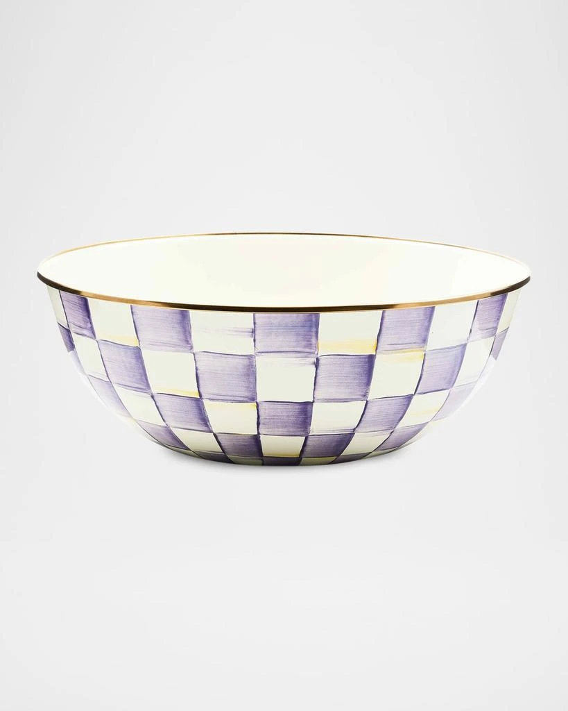 MacKenzie-Childs Violet Check Extra-Large Everyday Bowl