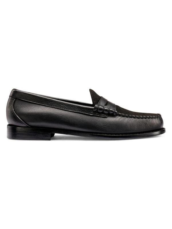 G.H. Bass Larson Letterman Leather & Suede Penny Loafers 1