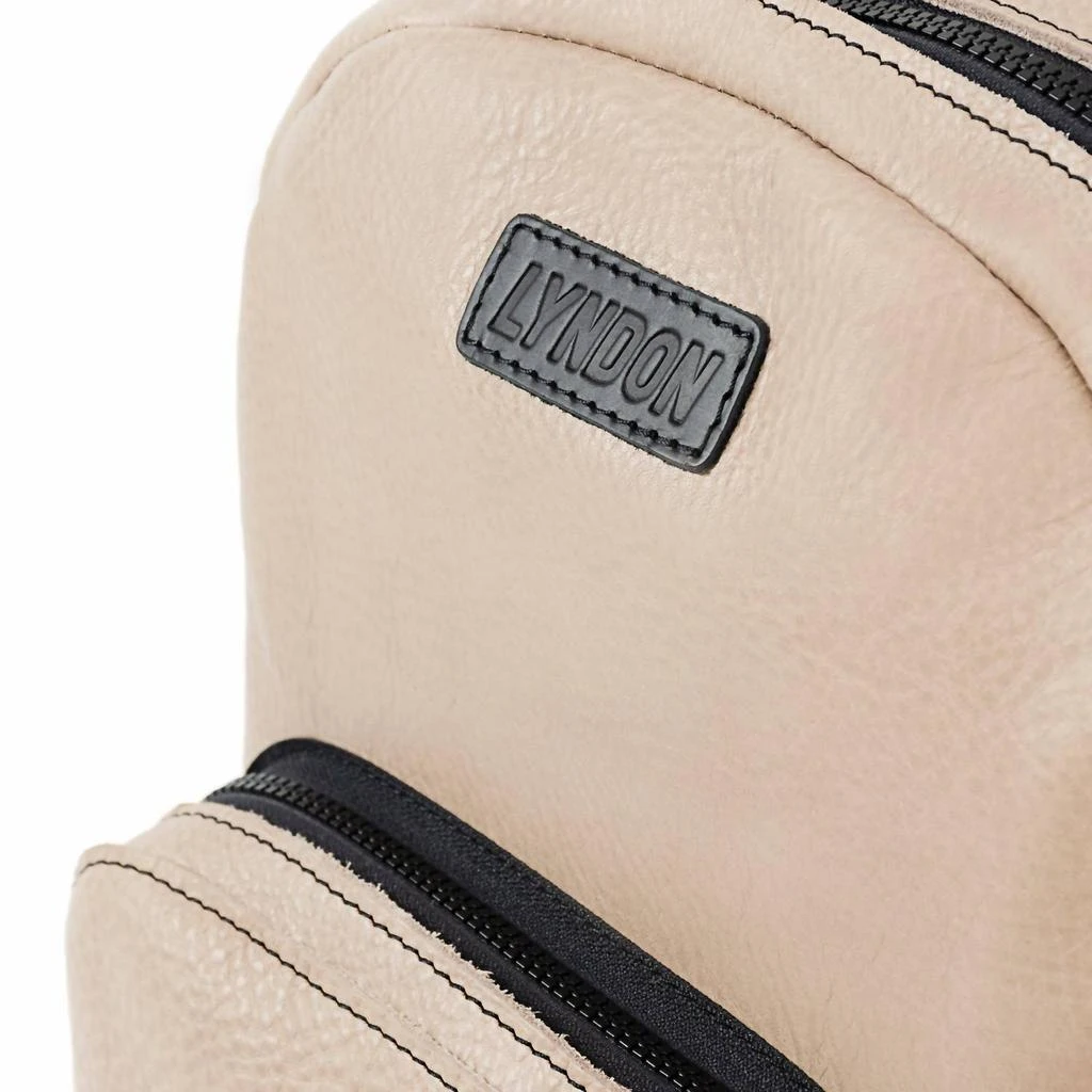 Lyndon Women's Leather Backpack In Beige 5