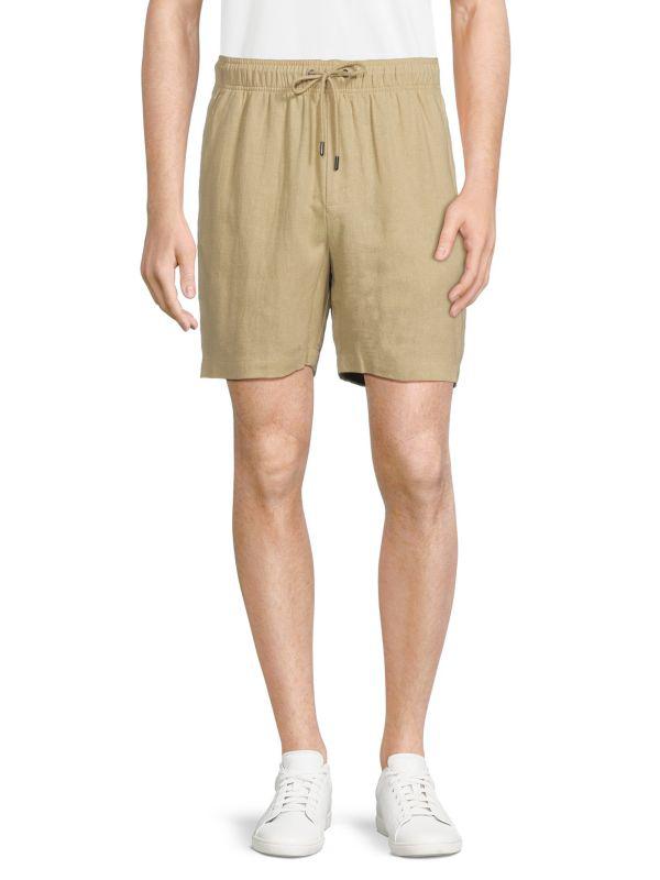 Onia Drawstring Linen Blend Shorts