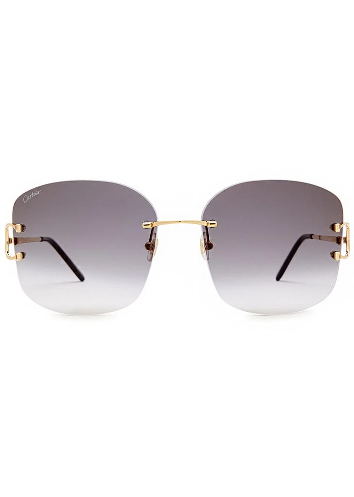 Cartier Signature C De Cartier rimless oversized sunglasses 1