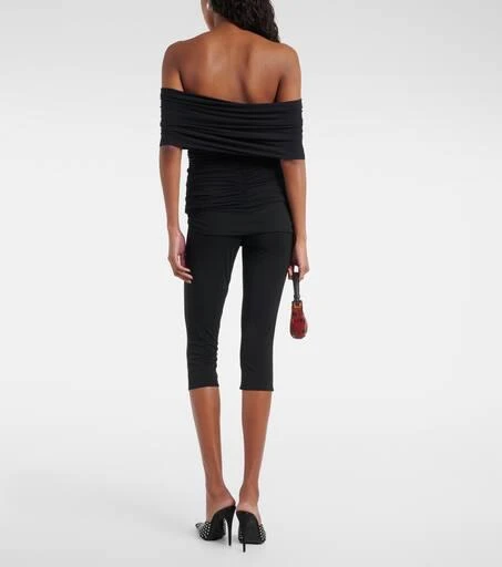 Magda Butrym Off-shoulder cropped jersey blouse 3