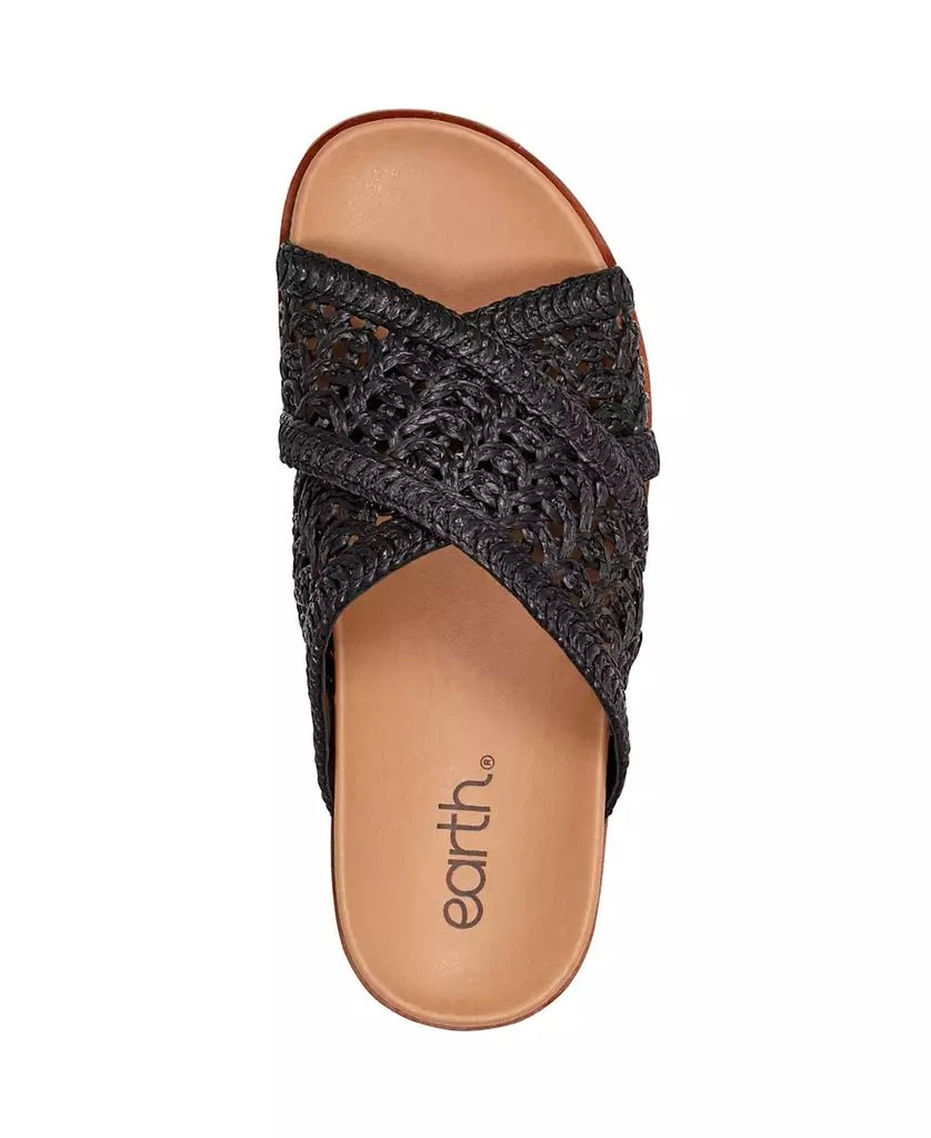 Earth Women's Flurry Woven Crisscross Flat Sandals 4