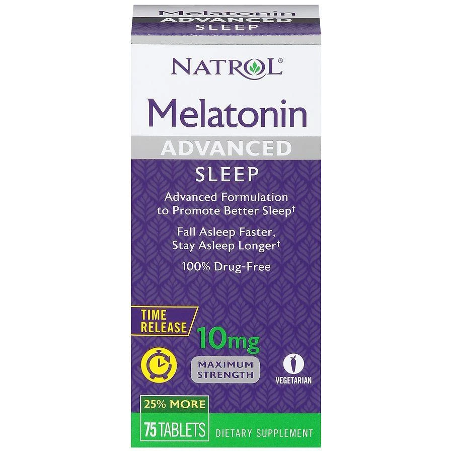 Natrol Melatonin Advanced Sleep 10 mg Maximum Strength Time Release Tablets 1