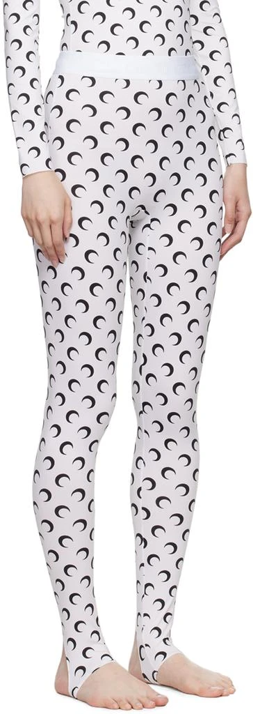 MARINE SERRE White All Over Moon Leggings 4