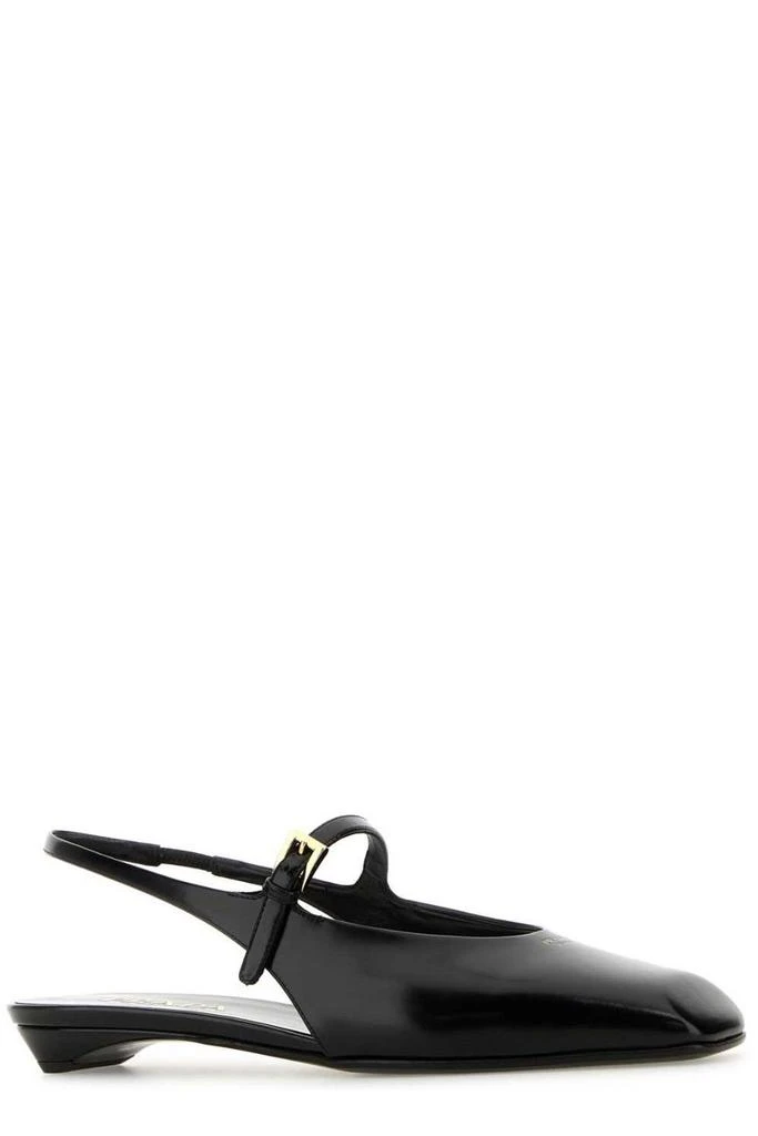 Prada Prada Square-Toe Slingback Ballerina Shoes 2