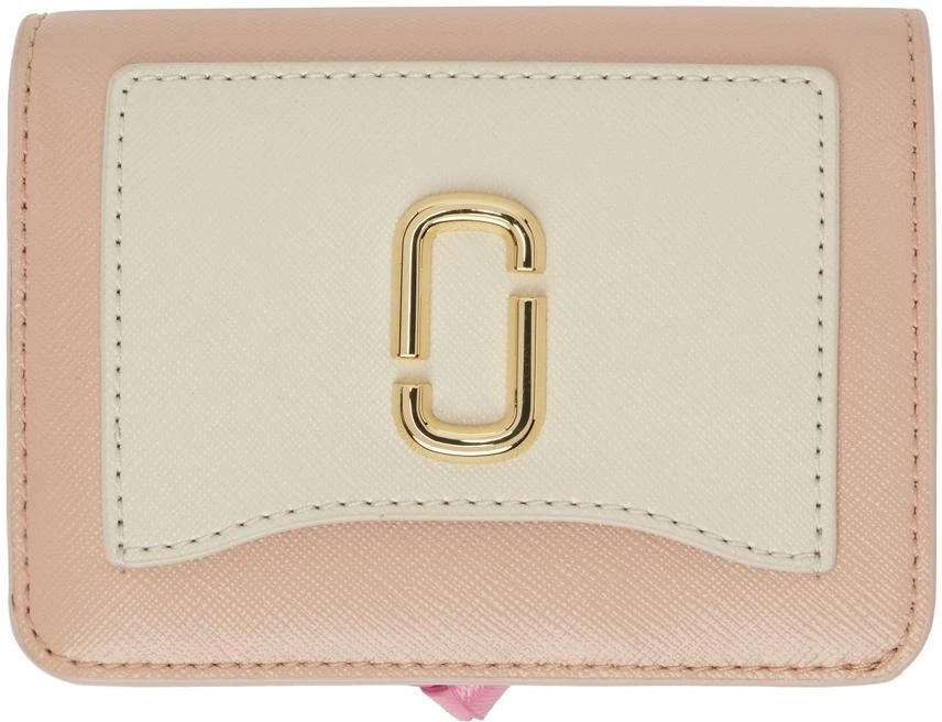 Marc Jacobs Pink & Off-White 'The Utility Snapshot Mini Compact' Wallet 1