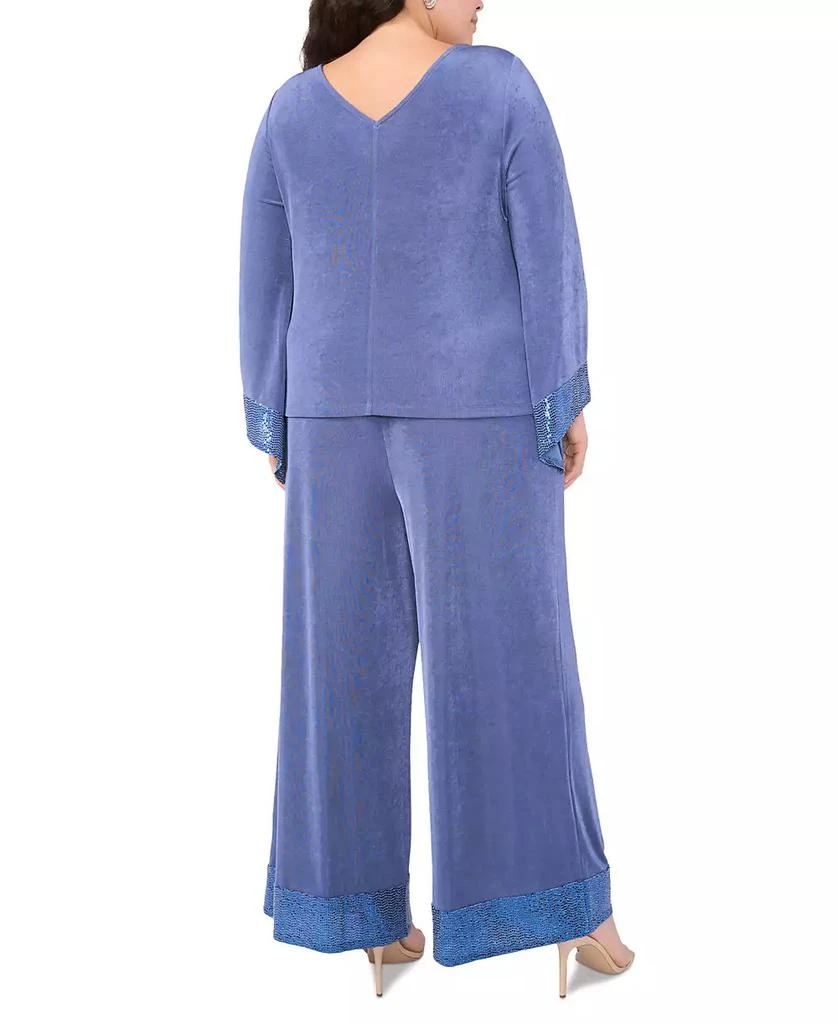 MSK Plus Size Jersey-Knit Wide-Leg Pants 4