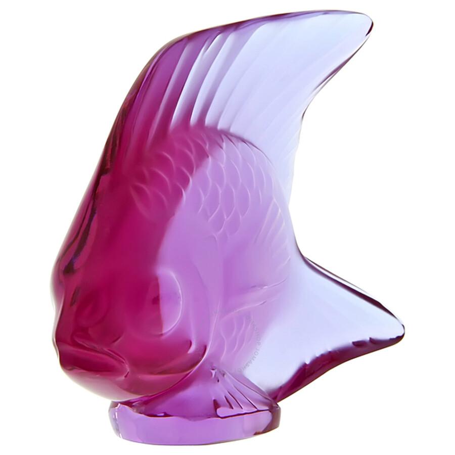 Lalique Fish Fuchsia 30034