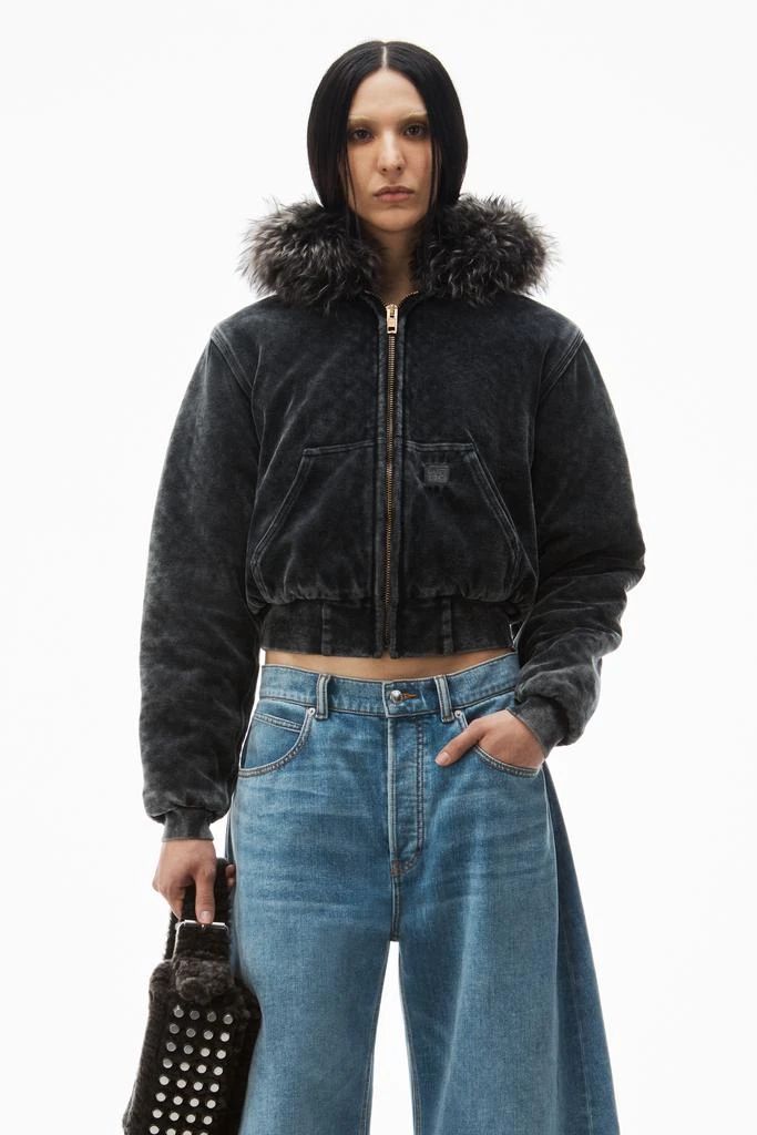 Alexander Wang low-rise rounded oversized jeans in brushed denim 6