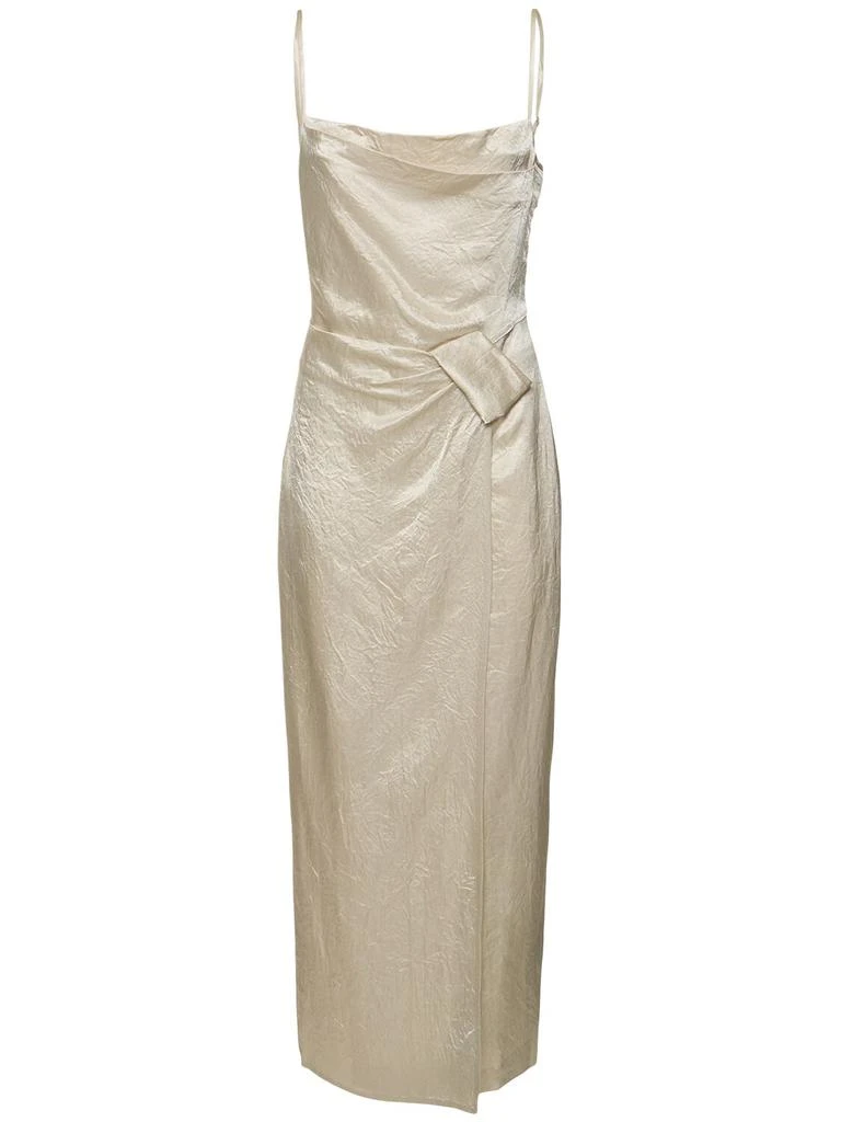 Nanushka Briar Crinkled Satin Midi Dress 1