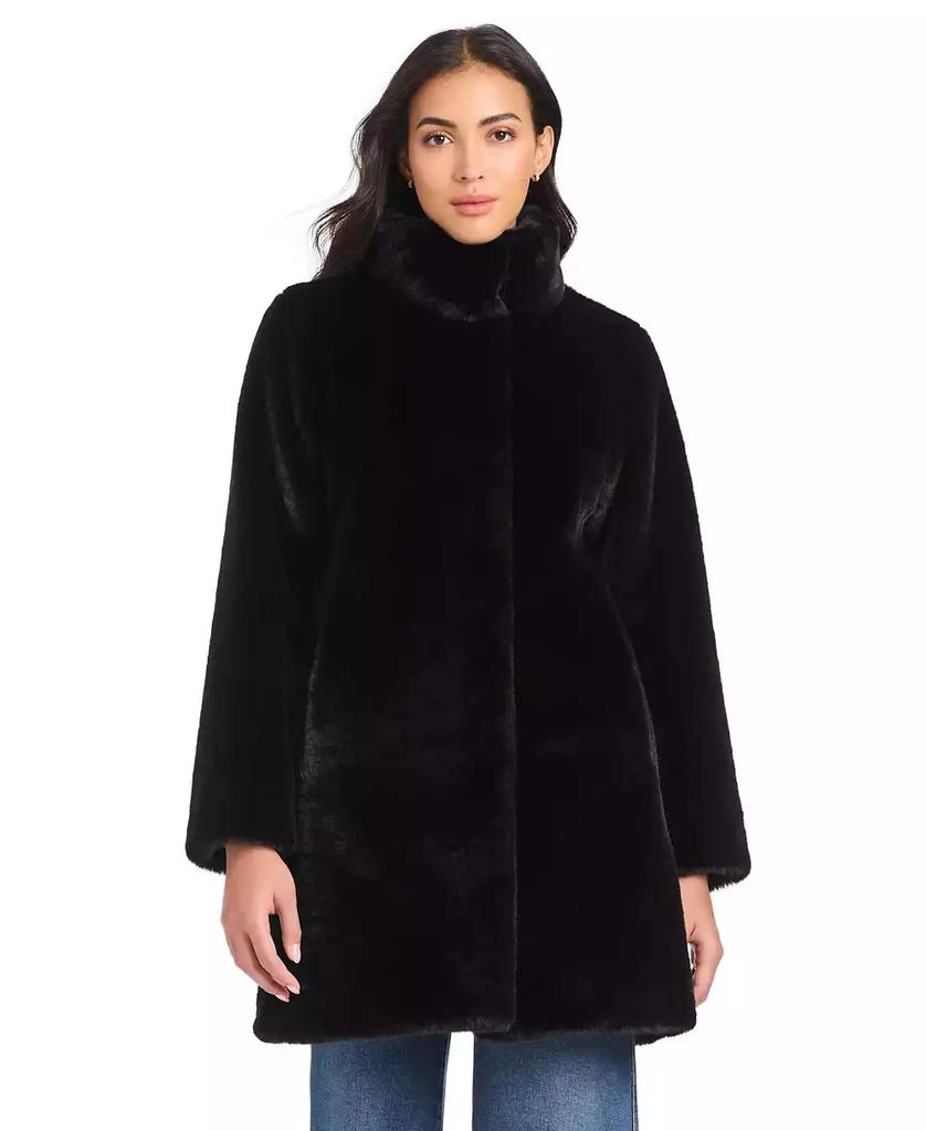 JONES NEW YORK Women
s Collared Faux-Fur Coat 1